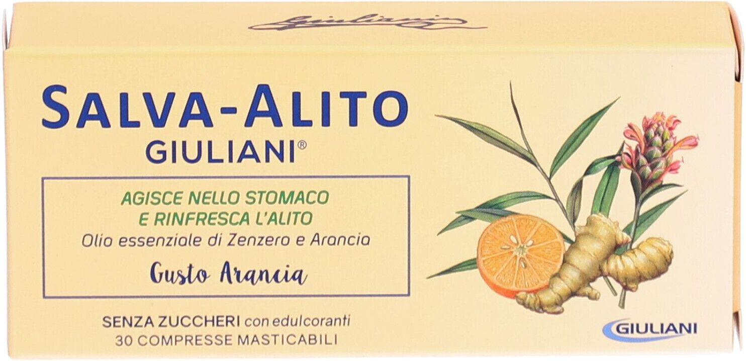 GIULIANI SpA Salva Alito Rimedio Alito Cattivo Gusto Arancia, 30 Compresse