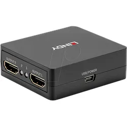 LINDY 38358 - HDMI Splitter, 2 Port, kompakt, 4K 60 Hz