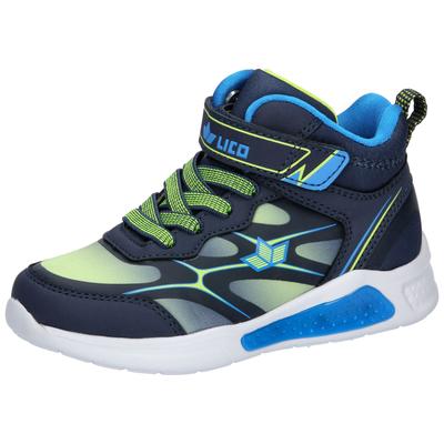 Sneaker LICO "Freizeitstiefel Blinky Boy", Kinder, Gr. 32, blau, Synthetik, Schuhe Sneaker