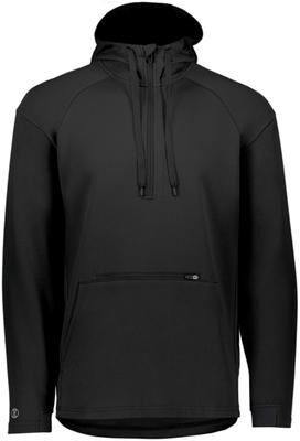 Holloway 222584 Limitless 1/4 Zip Hoodie in Black size XL   Polyester