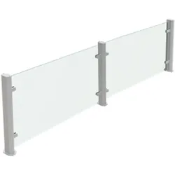 Glasschutz einbau 3 halterungen 2 gläser - 2110x30x420 mm - 12527290 Eurast