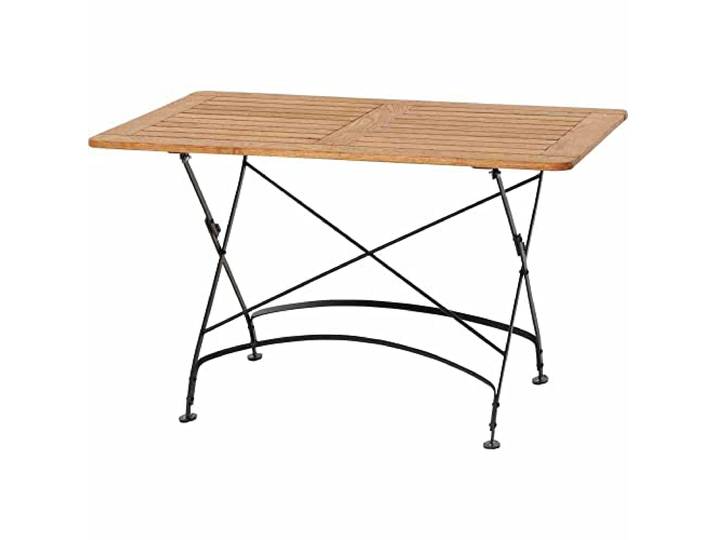 Siena Garden Peru III Klapptisch120x80cm Gestell Stahl schwarz, Tischplatte aus Robinienholz