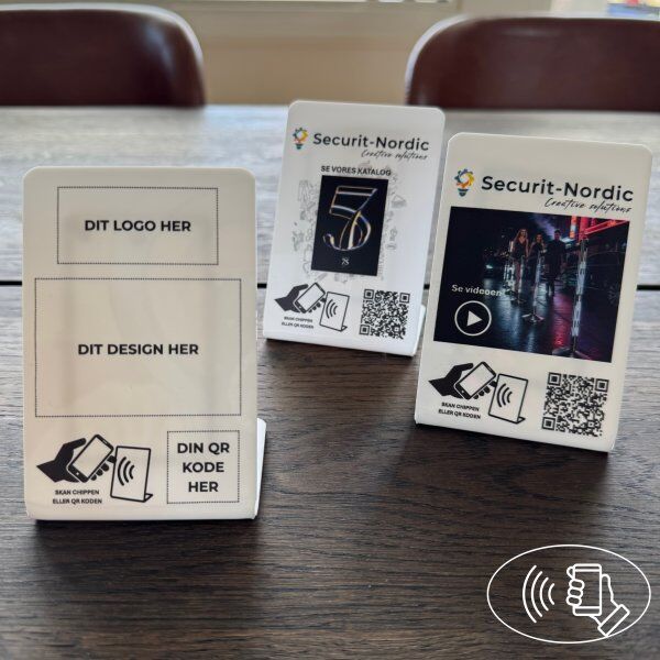 Securit Skiltepakke M/chip, 3 Stk, Eget Logo Og Design