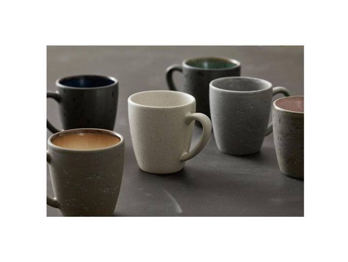 Kaffeetassen-Set BITZ Schwarz/Bernstein Steinzeug H 8 cm 190 ml - Kaffeetassen-Set