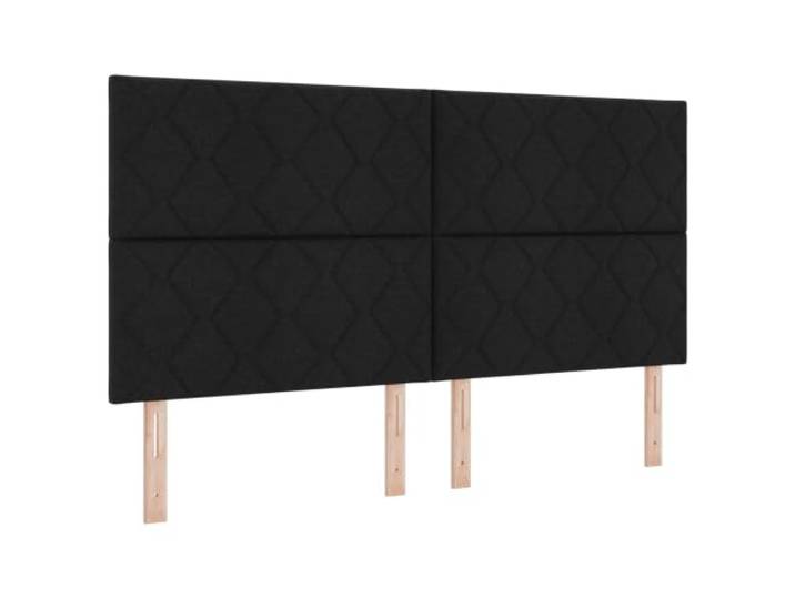 vidaXL LED Kopfteil Schwarz 180 cm Stoff RGB LED Streifenlichter, Duale Höheneinstellungen, Praktisch und effizient