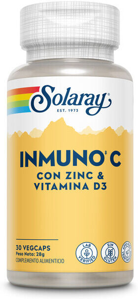 Solaray Immuno C With Zinc & Vitamin D3 30 Vegetable Capsules