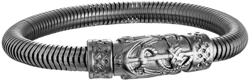 Police Armband Edelstahl IP-Black schwarz