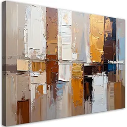 LEINWANDBILD Abstraktion Imitation von Farbe in Beigetönen 90x60cm