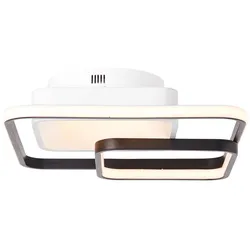 BRILLIANT Lampe, Cava LED Deckenleuchte 40x40cm CCT weiß/schwarz, 1x LED integriert, 42W LED integriert, (5000lm, 3000-6700K), mit Fernbedienung dimmbar