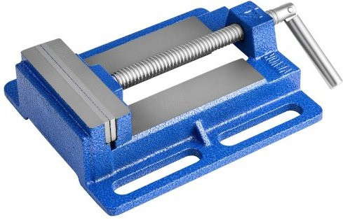 Vevor Machinebankschroef van gietijzer, blauw, 10,16 cm klembreedte