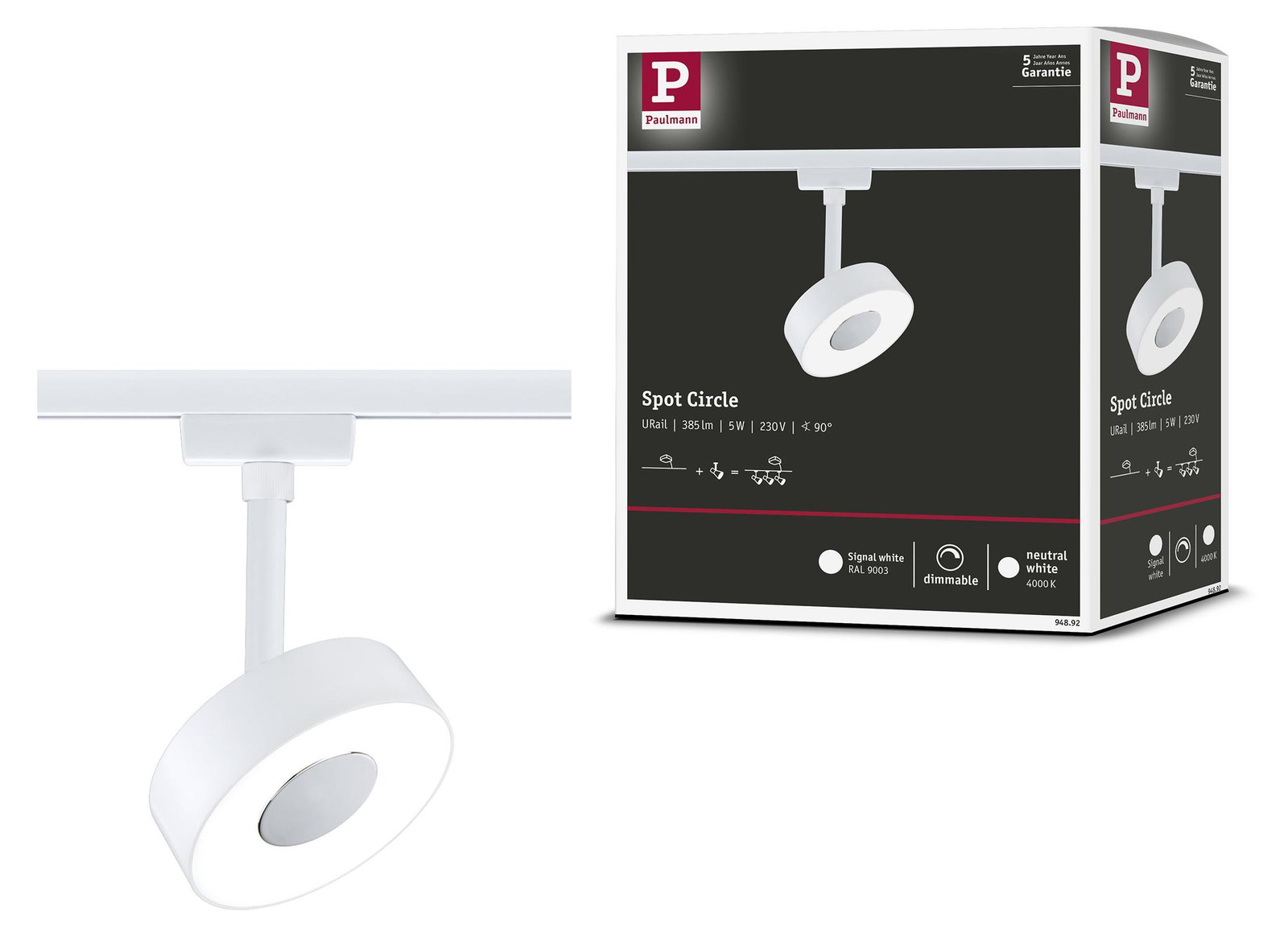 Paulmann URail LED spotsysteem Circle ronde enkele lamp