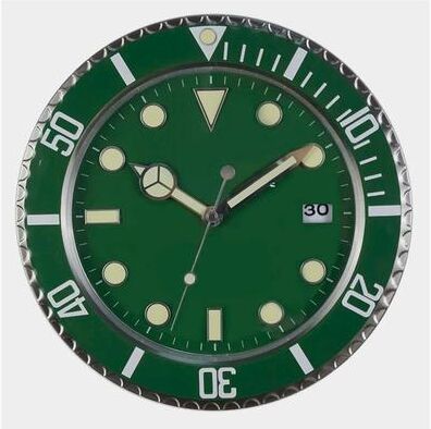 Uplift Picks Modern Metal Wall Clock Luxury Large Decorative Luminous Art Design green