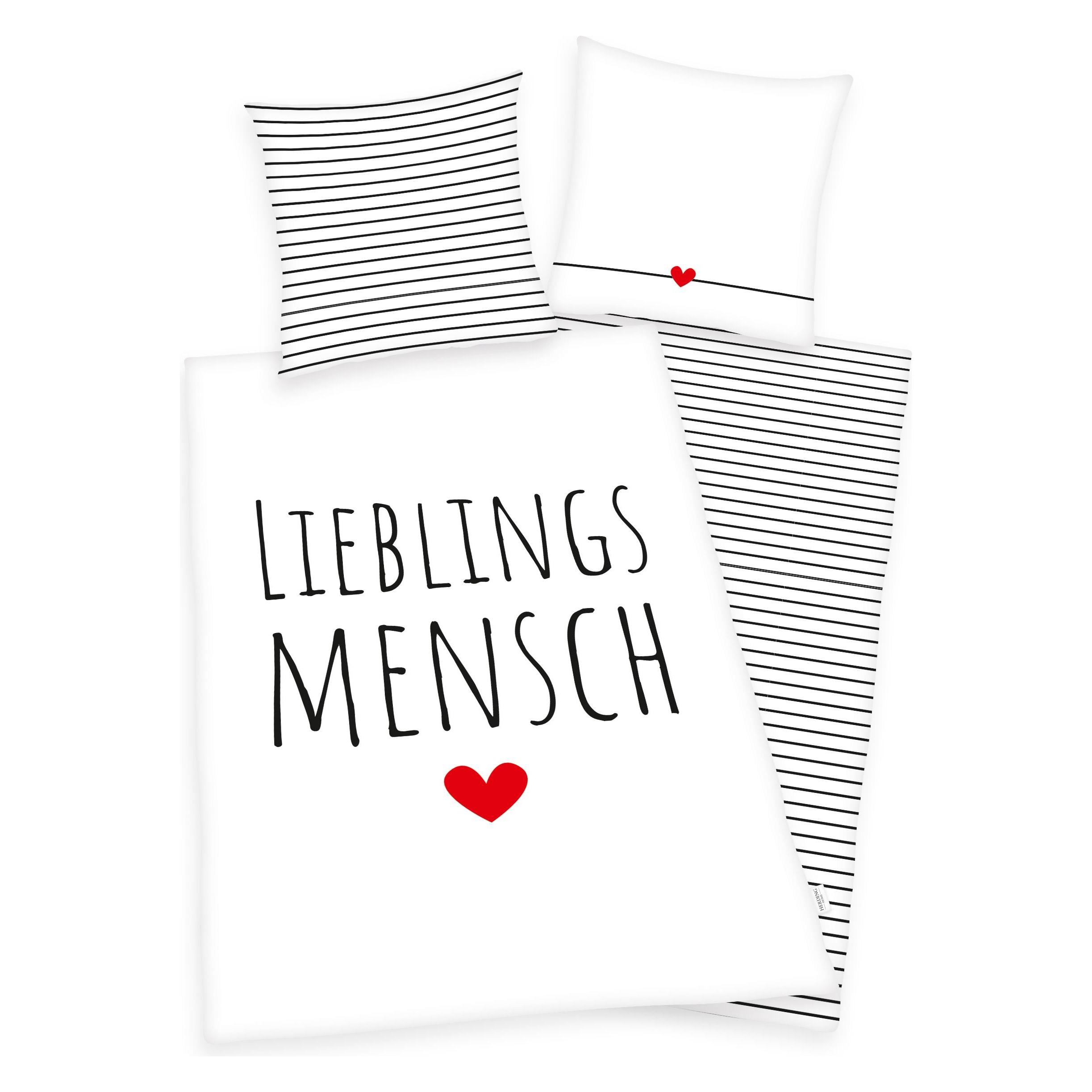 Herding Lieblingsmensch Bettwäsche (140 x 200 cm, 70 x 90 cm) (B09213RW89)