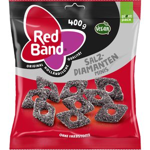 Red-Band Lakritz Salzdiamanten Minis, würzig & gesalzen, vegan, ohne künstliche Farbstoffe, 400 g