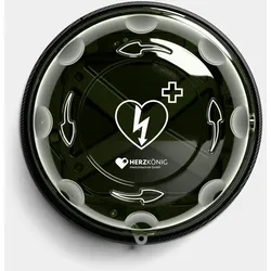 Indoor AED-Wandkasten Rotaid Solid Plus, transparentes grün mit Alarm
