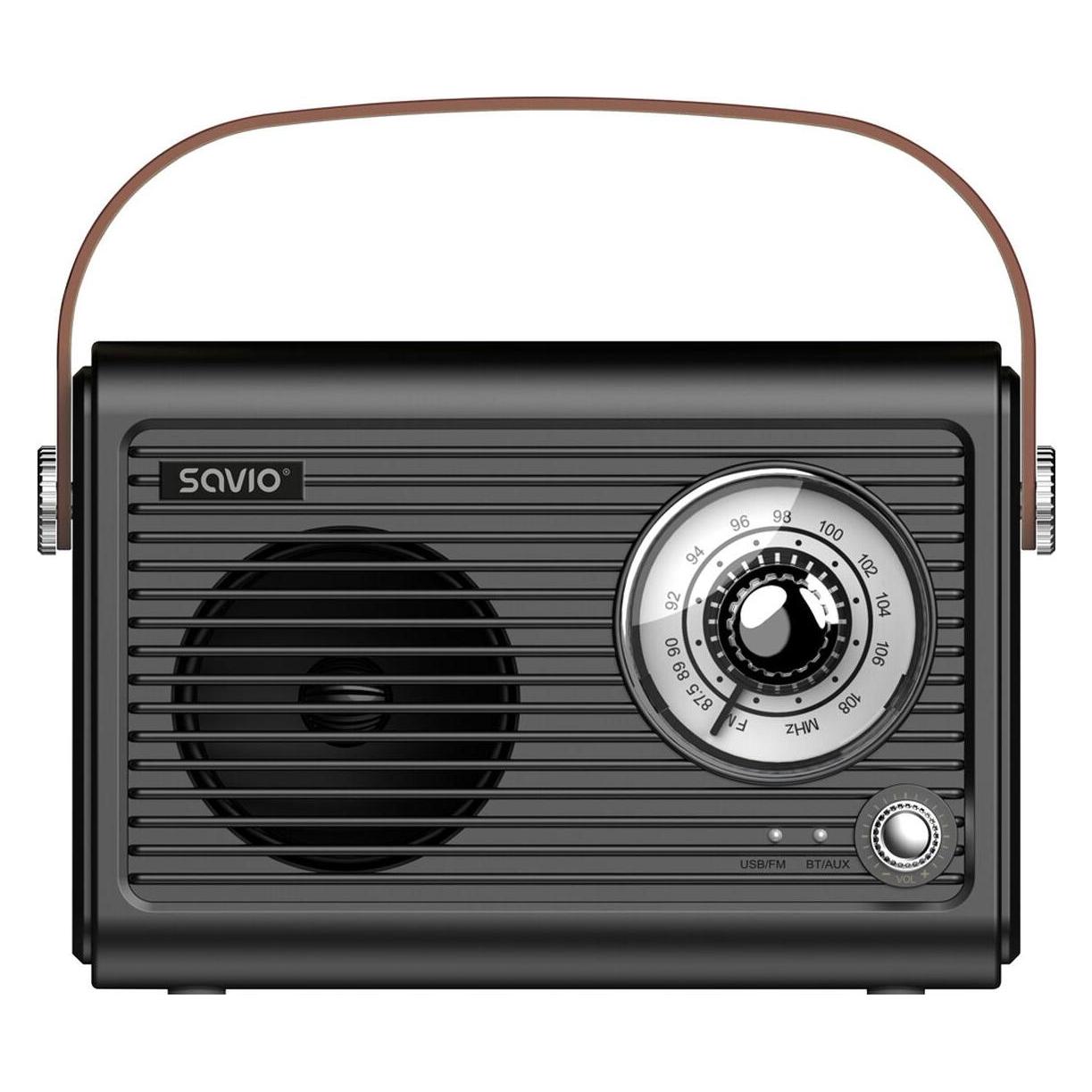 Savio RS-01 Radio Tragbar Schwarz (FM, Bluetooth) (RS-01)