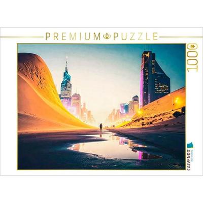 CALVENDO Puzzle Sanddünen verschlingen schon die Vorstädte. | 1000 Teile Lege-Größe 64x48cm Foto-Puzzle für glückliche Stunden
