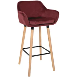CLP Barhocker Grant Samt   Farbe: rot