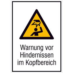 SAFETYMARKING Warn-Kombischild Hindernisse im Kopfbereich Kunststoff (B x H) 210 mm x 297 mm ISO 7010 1 St. 43.A8037