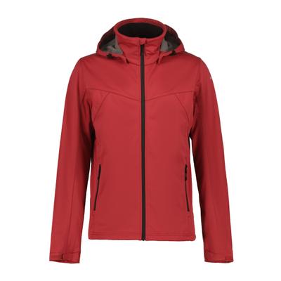 Outdoorjacke ICEPEAK "Icepeak Softshell jacke Biggs", Herren, Gr. 52, rot (moosbeere), Stoff, 100% Polyester, normal, Jacken Outdoorjacke