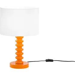 Luce Ambiente Design Tischleuchte Sultan Stoff Orange