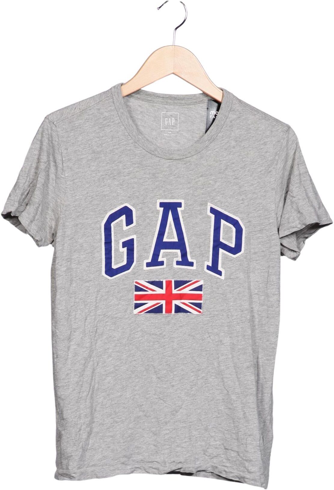 GAP Herren T-Shirt, Grau, Gr. XS, Baumwolle - Second Hand