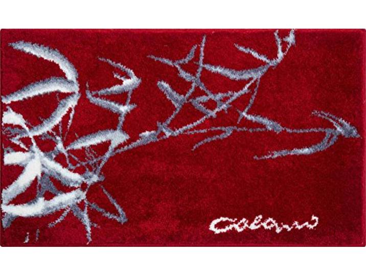 Grund Tapis de Bain Design COLANI\, Ultra Doux et Absorbant\, Antidérapant\, 5 Ans de Garantie\, Colani 23\, Tapis de Bain 60x100 cm\, Rouge
