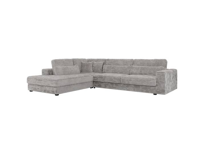 ECKSOFA Savona Hellgrau breiter Cord - links