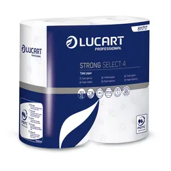 Lucart Toilettenpapier Strong ELITE 4 – 4-lagig, parfümiert, Hülse, 56 Rollen à ...