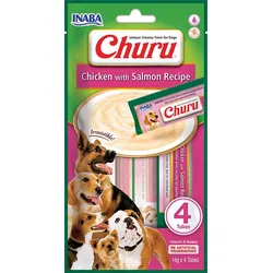 INABA DOG Churu Huhn mit Lachs 4x14g