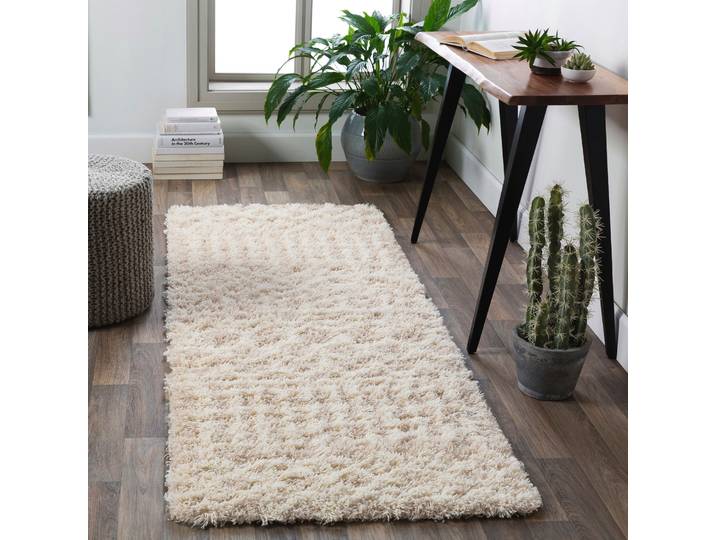 Teppich LIVABLISS DUBAI , beige, B:80cm H:62,5mm L:220cm, Polypropylen, Teppiche, Teppich