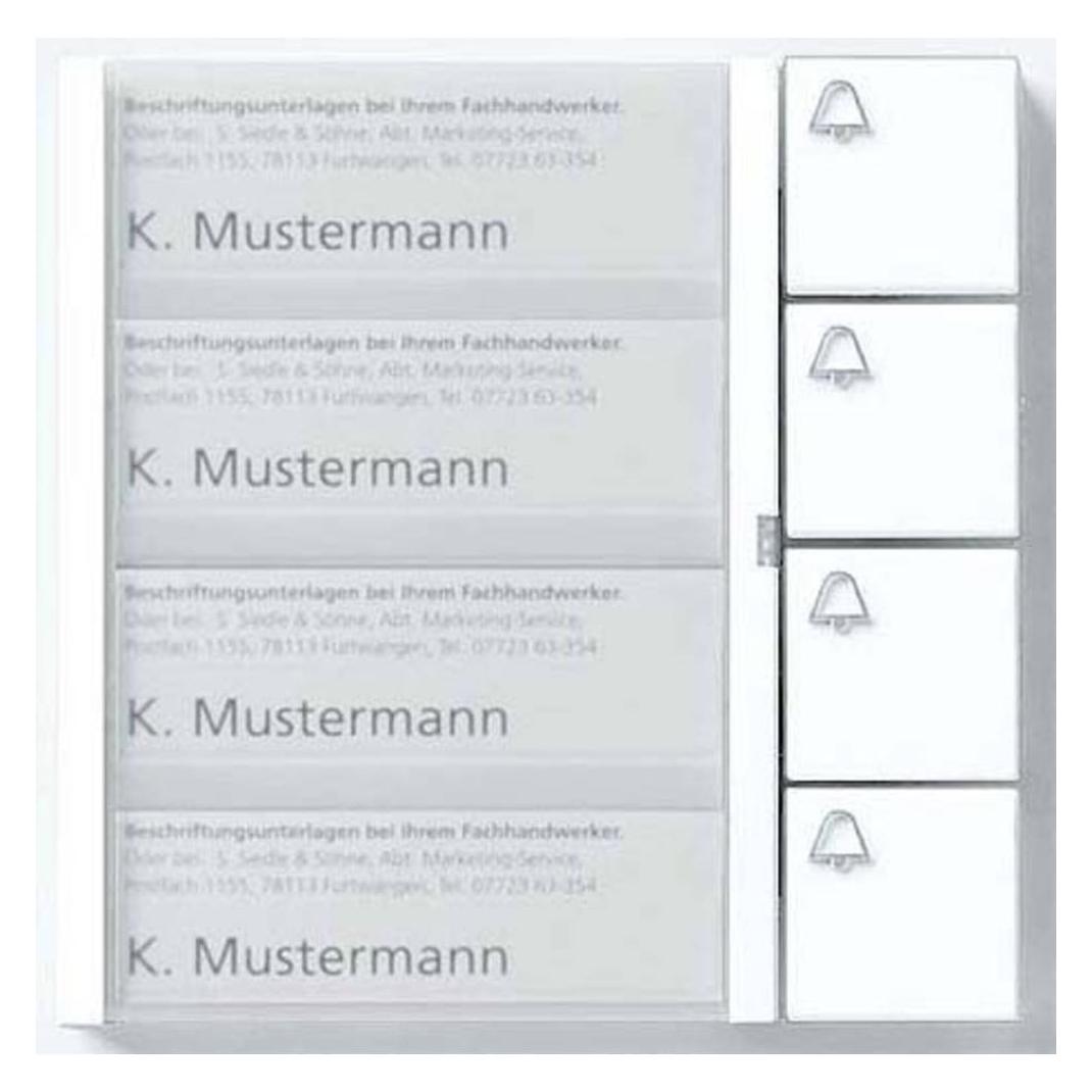 Siedle TM 612-4 - Call button module - Weiss - - Oberfläche - 99 mm - 27 mm (200035525-00)