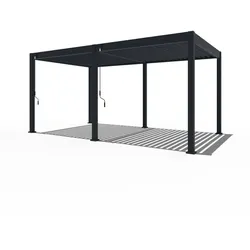 Pergoline Trumpf Pergola Alu-Stahl 3 m x 5,3 m anthrazit