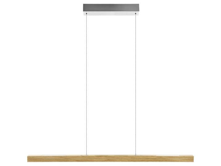 HERZBLUT Pendellampe Hermann Silber/Braun Nickel/Eichenholz 2790 lm Dimmbar B 100 cm - LED - Lichtfarbe: Extra warmweiss - Helles Neutralweiss - LED Energiesparlampen
