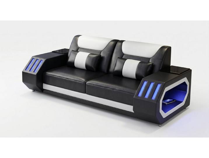 JVmoebel 2-Sitzer Sofa 2 Sitzer Modern Schwarz Exklusives Design, 1 Teile, Exklusives Design, modernes Aussehen