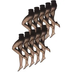NUR DIE Damen Feinstrumpfhose Seidenfein 15 DEN 10