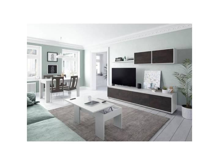 Ensemble sejour effet industriel vielli - blanc artic