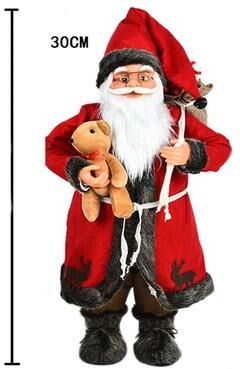 Inspire Select Standing Santa Claus Christmas Figurine Festive Holiday Window & Table Decoration a18