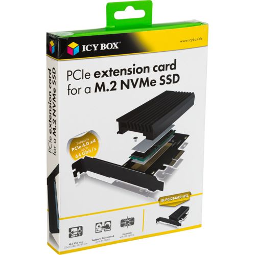 ICY BOX IB-PCI214M2-HSL 1x M2 PCIe zu 4x PCIe 4.0 x4