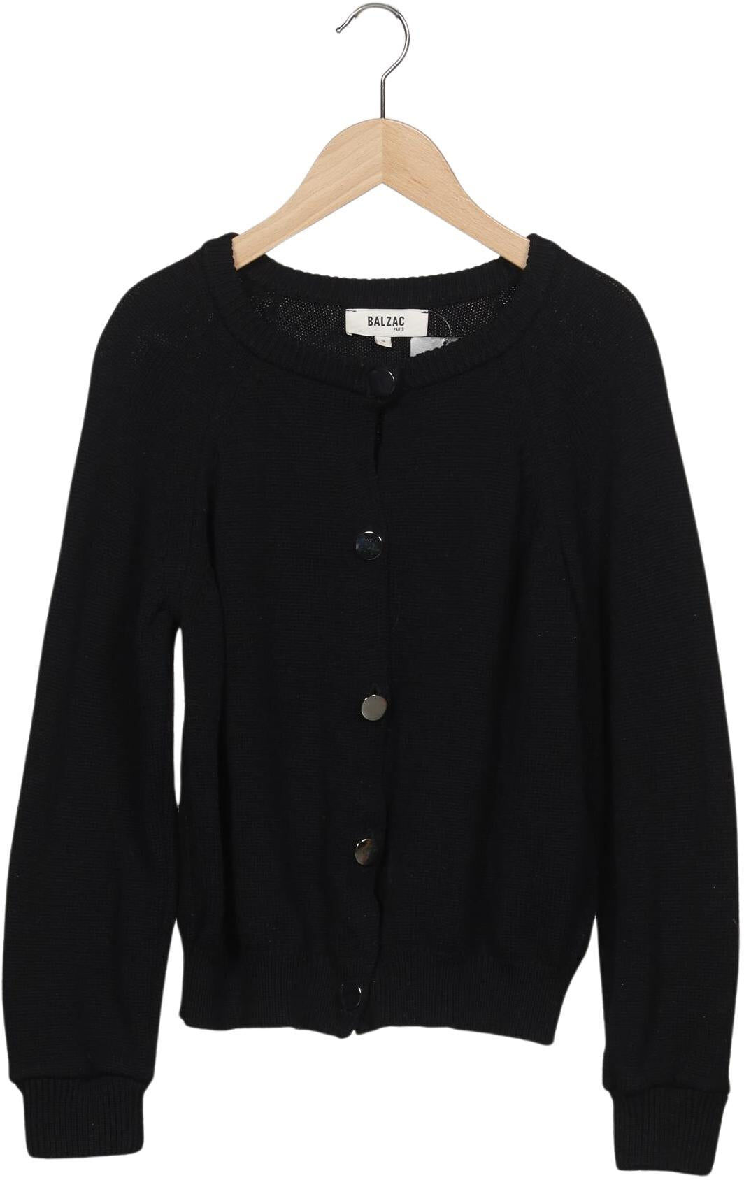 Balzac Paris Damen Strickjacke, Schwarz, Gr. S, Wolle - Second Hand