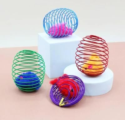 Uplift Essentials Interactive Caged Rat & Rolling Spring Toy Ball Interactive Caged Rat & Rolling Spring Toy Ball