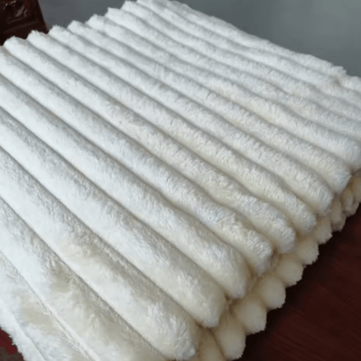Inspire Curations Double Sided Plush Striped Throw Blanket light Yellow