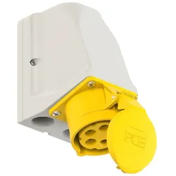 PCE 915-4 CEE-Wandsteckdose durchschleifbar 16A 5p 4h IP44 9154
