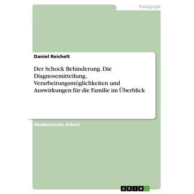 Der Schock Behinderung. Die Diagnosemitteilung, Verarbeitungsmöglichkeiten und Auswirkungen für die Familie im Überblick, Taschenbuch von Daniel