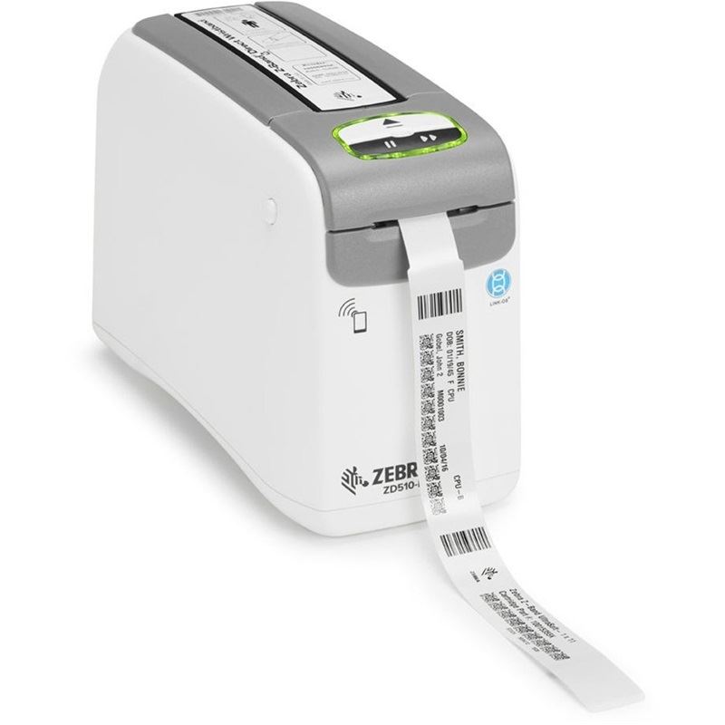 Zebra ZD510 DT PRINTER WRISTBAND ZPL II XML 300 DPI EU/UK CORDS USB