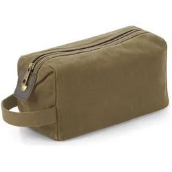 Quadral Heritage Waxed Canvas Wash Bag, Necessaire, Beige