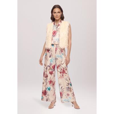Fellweste VERA MONT "Damen mit Fransen", Damen, Gr. M, champagne sorbet, Obermaterial: 100% Polyester. Futter: 100% Polyester, lässig geschnitten hüftlang, Westen