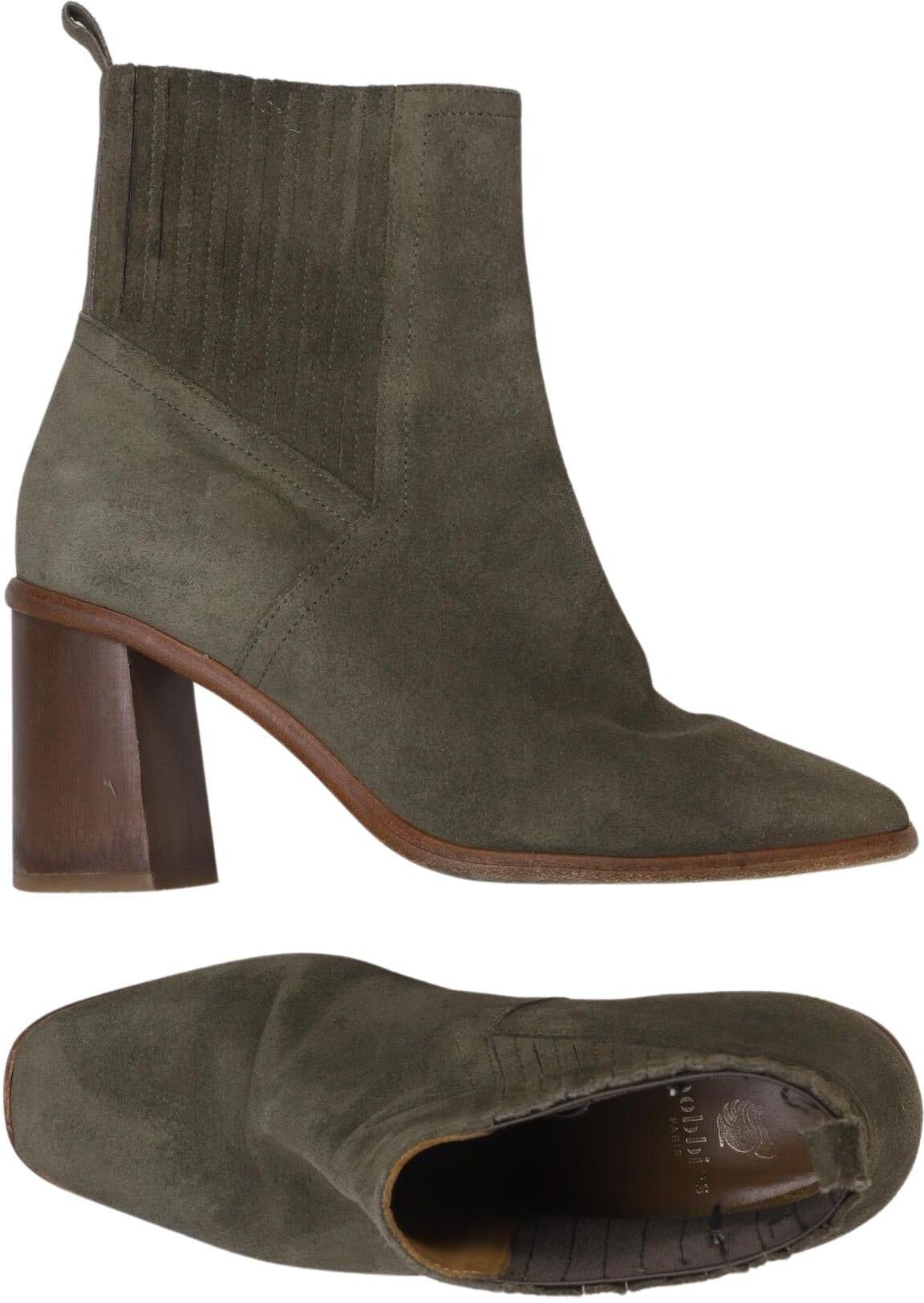Bobbies Paris Damen Stiefelette, Grün, Gr. EU 37, Leder - Second Hand