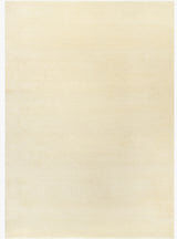 17 Stories Striped Wool Hand Knotted Area Rug Cream 1.50m x 0.90m