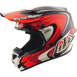 Troy Lee Designs GP Pro Crossover, Motocrosshelm Jugend - Schwarz/Beige/Rot - M
